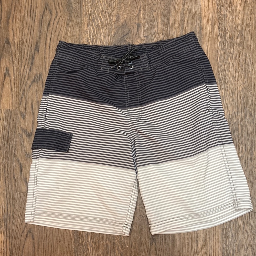 George Striped Swim Trunks